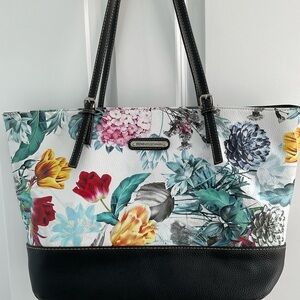 Stone Mountain Floral/Black Tote Shoulder Bag